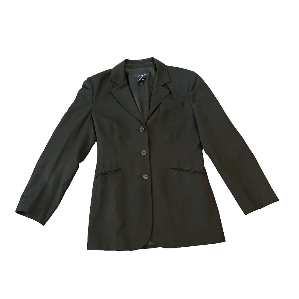 The Limited 100% Wool Womens Blazer 6 Black Career Jacket Italy Made Tailored
